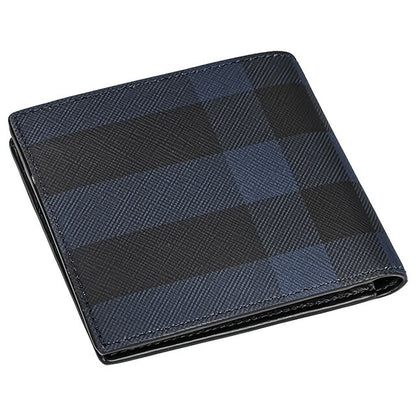 バ－バリ－ 二つ折り財布 メンズ ブランド BURBERRY チェック 8073284 ブラック 8073284