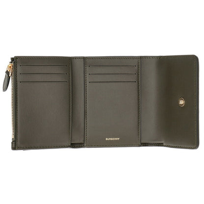 バ－バリ－ 三つ折り財布 メンズ ブランド BURBERRY チェック 8073903 カーキグリーン 8073903