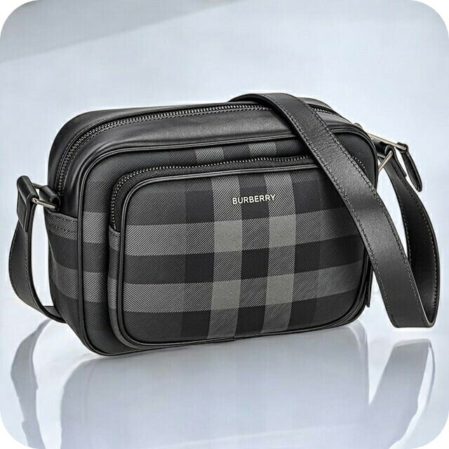 バ－バリ－ ショルダーバッグ メンズ レディース ブランド BURBERRY チェック 8074099 ブラック 8074099