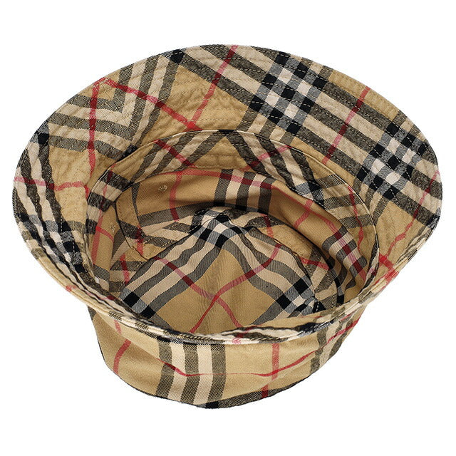 バ－バリ－ ハット メンズ レディース ブランド BURBERRY チェック 8075657 M ベージュ 8075657-M