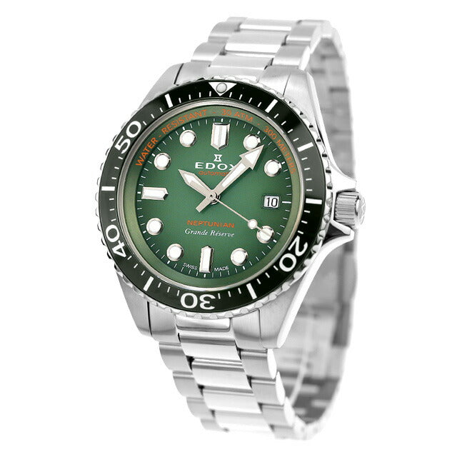 エドックス ネプチュニアン グランデ リザーブ デイト オートマティック 自動巻き 腕時計 ブランド メンズ EDOX 80801-3VM-VDN 80801-3VM-VDN