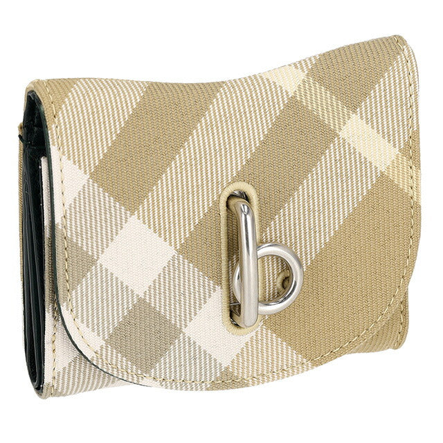 バ－バリ－ 三つ折り財布 レディース ブランド BURBERRY チェック 8081783 ベージュ系 8081783