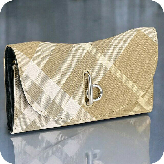バ－バリ－ 長財布 レディース ブランド BURBERRY チェック 8081786 ベージュ系 8081786