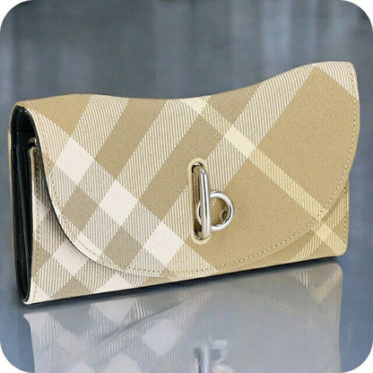 バ－バリ－ 長財布 レディース ブランド BURBERRY チェック 8081786 ベージュ系 8081786