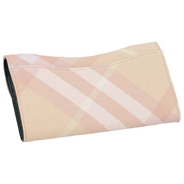 バ－バリ－ 長財布 レディース ブランド BURBERRY チェック 8081787 PEACH ピンク系 8081787