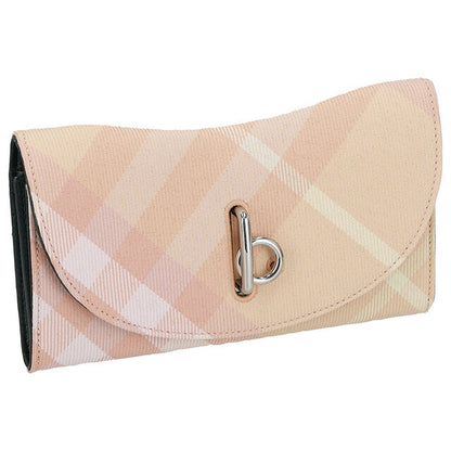 バ－バリ－ 長財布 レディース ブランド BURBERRY チェック 8081787 PEACH ピンク系 8081787