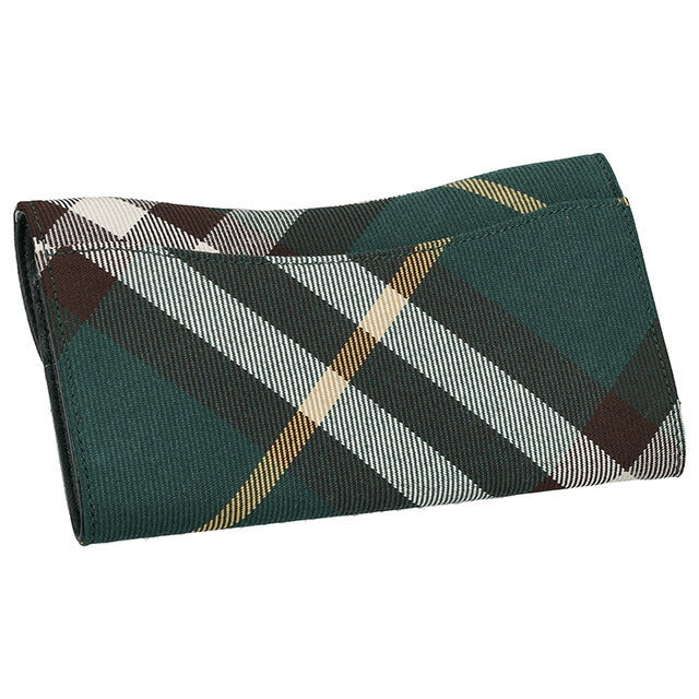 バ－バリ－ 長財布 レディース ブランド BURBERRY チェック 8082331 グリーン系 8082331