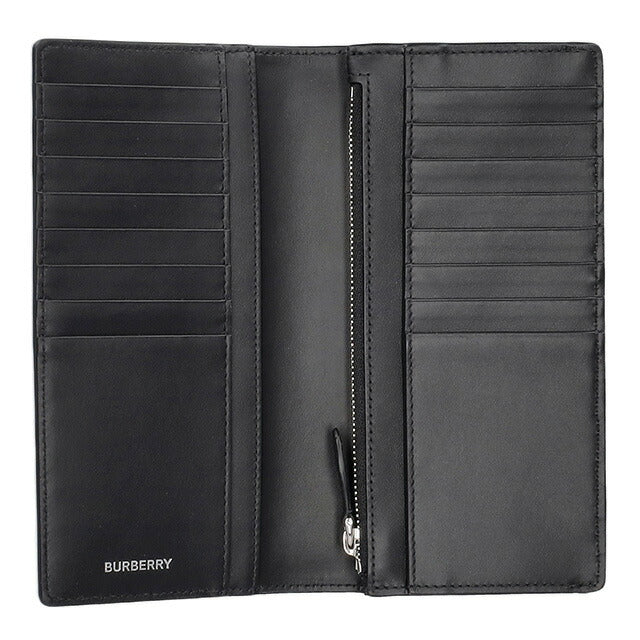 T04/060 BURBERRY バーバリー 財布 エンボスチェック ブラウン系 BURBERRY バーバリー 長財布 メンズ ブロック チェック ブラウン