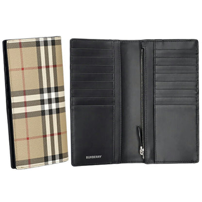 バ－バリ－ 長財布 メンズ レディース ブランド BURBERRY チェック 8084168 ベージュ 8084168