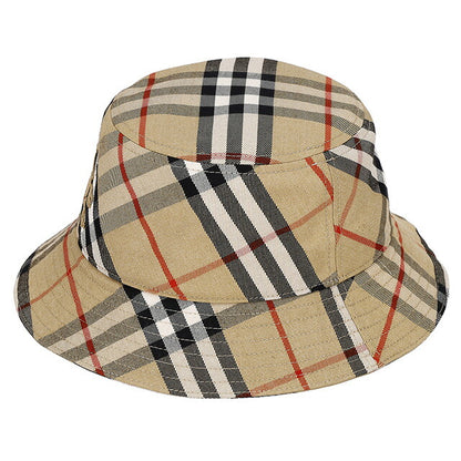 バ－バリ－ ハット メンズ レディース ブランド BURBERRY チェック 8085726 M ベージュ 8085726-M