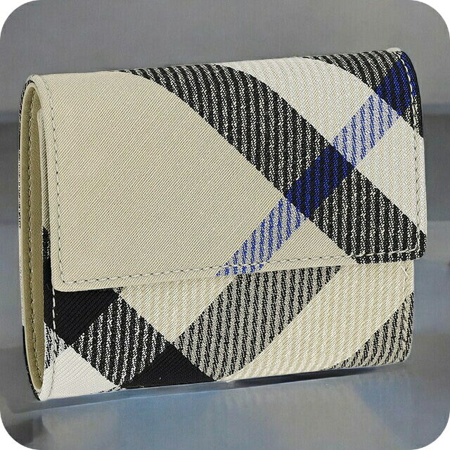 バ－バリ－ 三つ折り財布 メンズ ブランド BURBERRY チェック 8086005 ベージュ 8086005