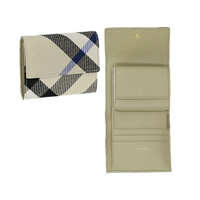 バ－バリ－ 三つ折り財布 メンズ ブランド BURBERRY チェック 8086005 ベージュ 8086005