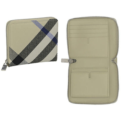 バ－バリ－ 二つ折り財布 メンズ レディース ブランド BURBERRY チェック 8087322 ベージュ 8087322
