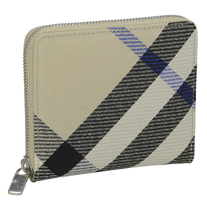 バ－バリ－ 二つ折り財布 メンズ レディース ブランド BURBERRY チェック 8087322 ベージュ 8087322