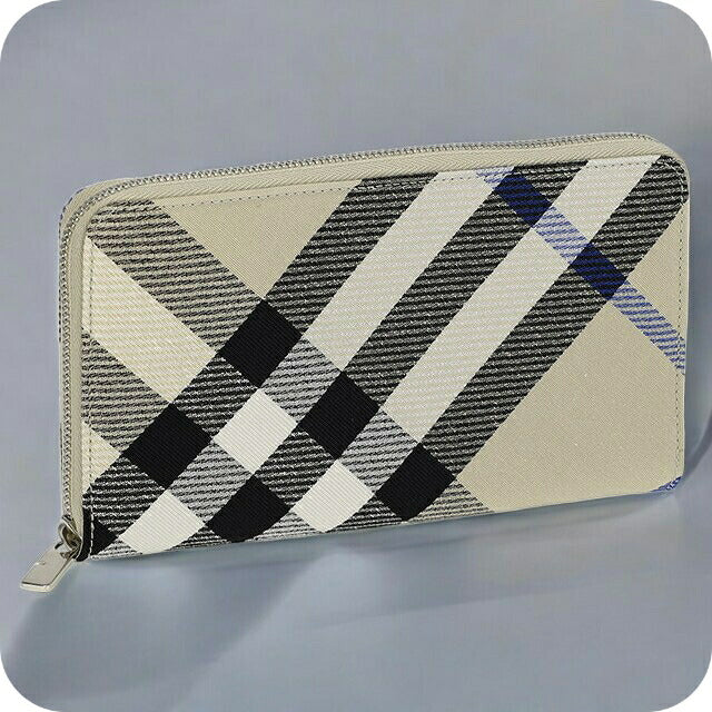 バ－バリ－ 長財布 メンズ ブランド BURBERRY チェック 8087323 ベージュ 8087323