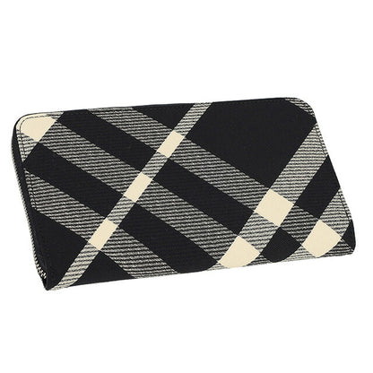 バ－バリ－ 長財布 メンズ ブランド BURBERRY チェック 8089510 ブラック/アイボリー 8089510