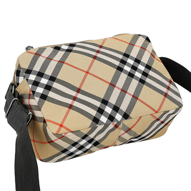 バ－バリ－ ショルダーバッグ メンズ ブランド BURBERRY チェック 8091320 ベージュ 8091320