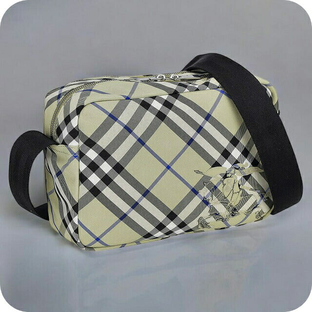 バ－バリ－ ショルダーバッグ メンズ ブランド BURBERRY チェック 8091335 ライトベージュ 8091335