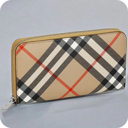 バ－バリ－ 長財布 メンズ ブランド BURBERRY チェック 8091923 ベージュ 8091923