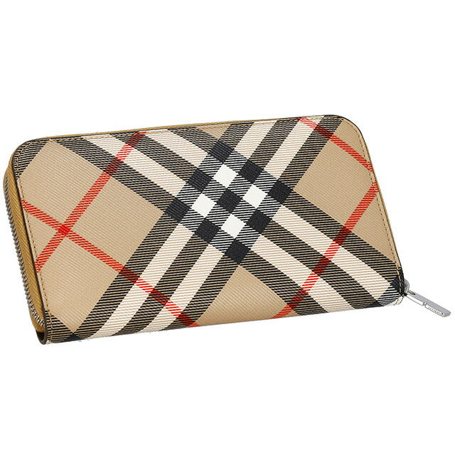 バ－バリ－ 長財布 メンズ ブランド BURBERRY チェック 8091923 ベージュ 8091923