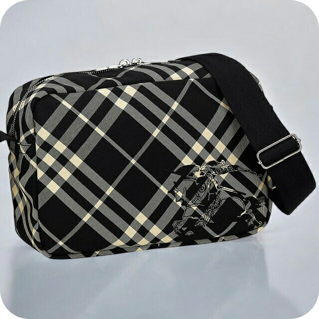 バ－バリ－ ショルダーバッグ メンズ ブランド BURBERRY チェック 8092017 ブラック 8092017