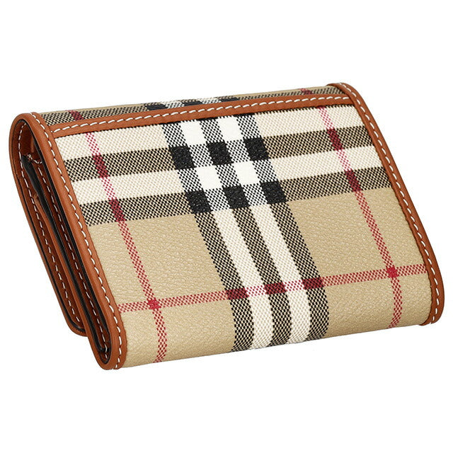 Burberry チェック柄 三つ折り財布 バ−バリ− 三つ折り財布 レディース ブランド BURBERRY