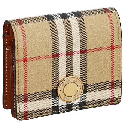 バ－バリ－ 二つ折り財布 レディース ブランド BURBERRY チェック 8094425 ベージュ 8094425