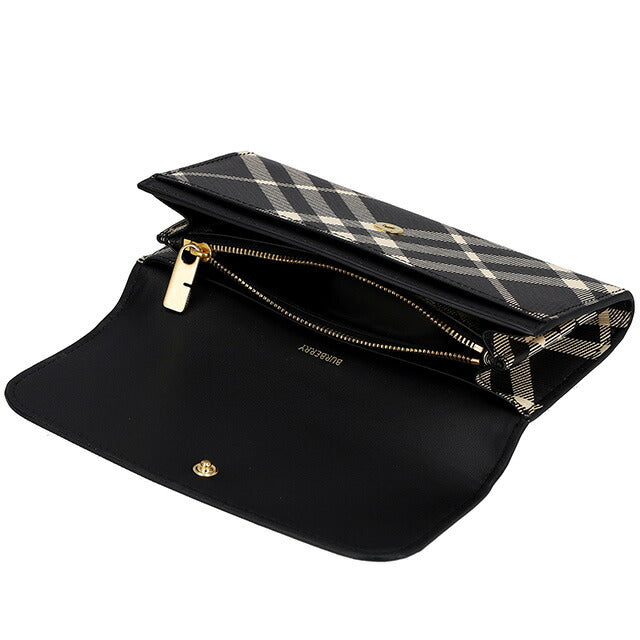 バ－バリ－ 長財布 レディース ブランド BURBERRY チェック 8095269 ブラック 8095269