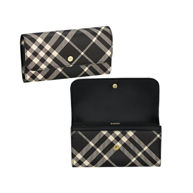 バ－バリ－ 長財布 レディース ブランド BURBERRY チェック 8095269 ブラック 8095269