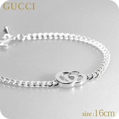 グッチ ブレスレット メンズ ブランド GUCCI ダブルG チェーン 814917 J8400 8106 シルバー アクセサリー 814917-J8400-8106-16