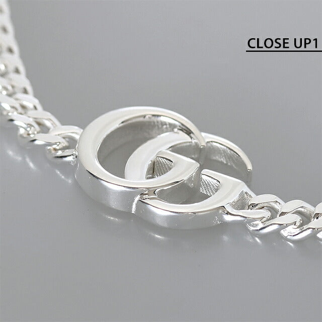 グッチ ブレスレット メンズ ブランド GUCCI ダブルG チェーン 814917 J8400 8106 シルバー アクセサリー 814917-J8400-8106-16