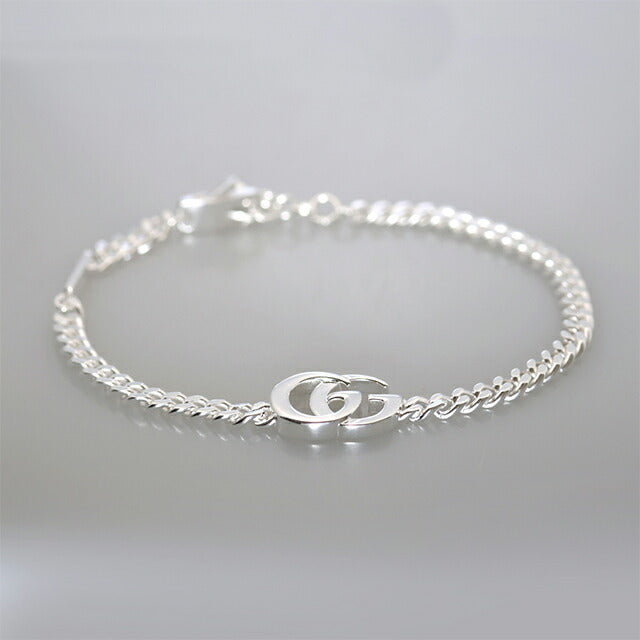 グッチ ブレスレット メンズ ブランド GUCCI ダブルG チェーン 814917-J8400-8106-18 シルバー アクセサリー 814917-J8400-8106-18