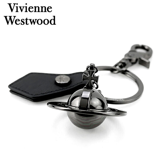 ヴィヴィアン ウエストウッド キーリング レディース ブランド Vivienne Westwood SAFFIANO ロゴ 8203010EU OM0009 N405 ガンメタル ビビアン 8203010EU-OM0009-N405