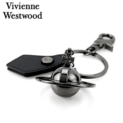 ヴィヴィアン ウエストウッド キーリング レディース ブランド Vivienne Westwood SAFFIANO ロゴ 8203010EU OM0009 N405 ガンメタル ビビアン 8203010EU-OM0009-N405