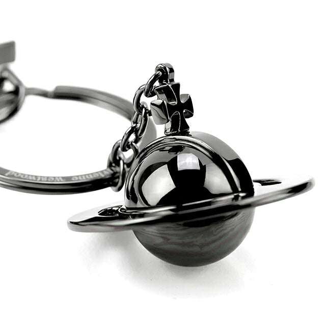 ヴィヴィアン ウエストウッド キーリング レディース ブランド Vivienne Westwood SAFFIANO ロゴ 8203010EU OM0009 N405 ガンメタル ビビアン 8203010EU-OM0009-N405