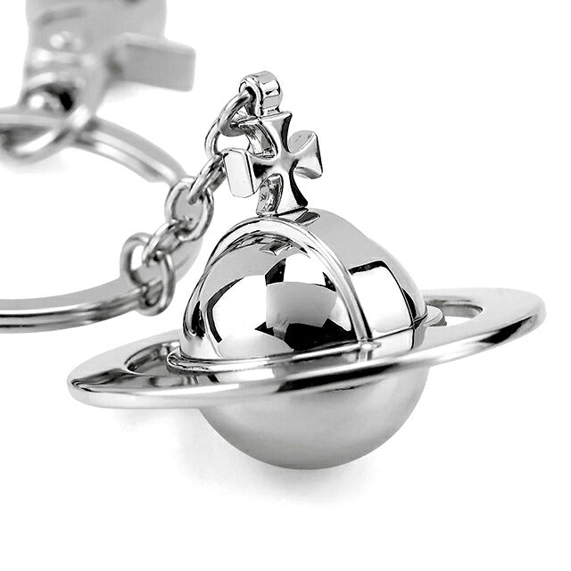 ヴィヴィアン ウエストウッド キーリング レディース ブランド Vivienne Westwood SAFFIANO ロゴ 8203010HU OM0009 N405 シルバー ビビアン 8203010HU-OM0009-N405