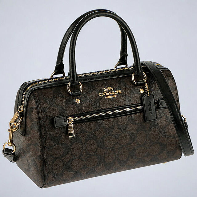 コーチ ハンドバッグ レディース ブランド COACH シグネチャー 83607 IMAA8 1 ブラウン/ブラック 83607-IMAA8-1
