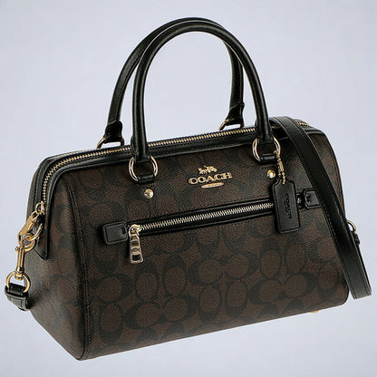 コーチ ハンドバッグ レディース ブランド COACH シグネチャー 83607 IMAA8 1 ブラウン/ブラック 83607-IMAA8-1