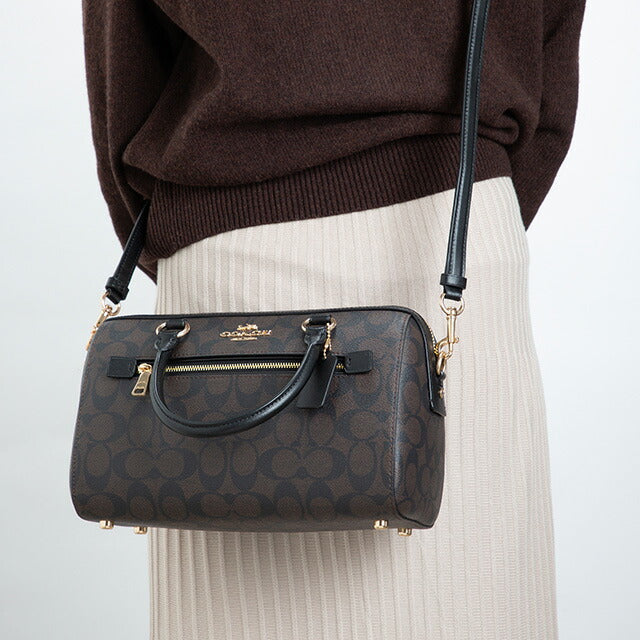 コーチ ハンドバッグ レディース ブランド COACH シグネチャー 83607 IMAA8 1 ブラウン/ブラック 83607-IMAA8-1