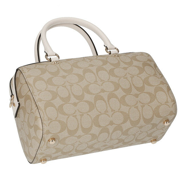 コーチ ハンドバッグ レディース ブランド COACH シグネチャー 83607 IMDQC 1 ベージュ/ホワイト 83607-IMDQC-1