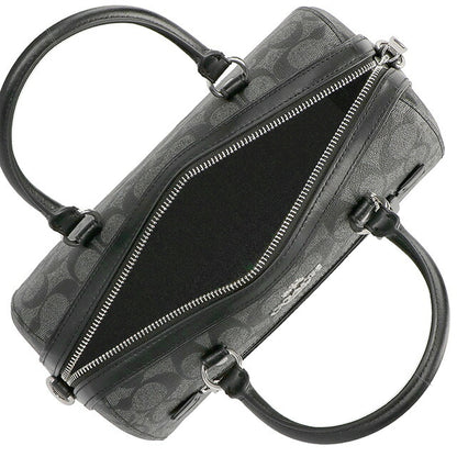 コーチ ハンドバッグ レディース ブランド COACH シグネチャー 83607 SVTSQ 1 グレー/ブラック 83607-SVTSQ-1