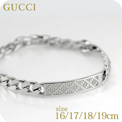 グッチ ブレスレット メンズ レディース ブランド GUCCI ディアマンテ チェーン ロゴ 843602 J8400 0818 シルバー アクセサリー 選べるモデル 843602-J8400-0818