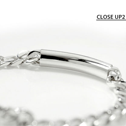 グッチ ブレスレット メンズ レディース ブランド GUCCI ディアマンテ 17 チェーン ロゴ 843602 J8400 0818 シルバー アクセサリー 843602-J8400-0818-17