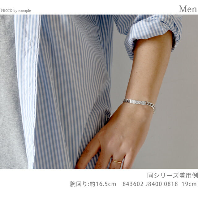グッチ ブレスレット メンズ レディース ブランド GUCCI ディアマンテ 19 チェーン ロゴ 843602 J8400 0818 シルバー アクセサリー 843602-J8400-0818-19