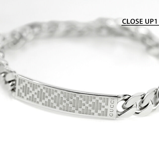 グッチ ブレスレット メンズ レディース ブランド GUCCI ディアマンテ 20 チェーン ロゴ 843602 J8400 0818 シルバー アクセサリー 843602-J8400-0818-20