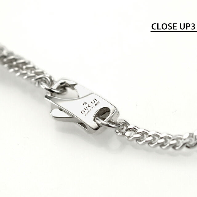 グッチ ネックレス メンズ レディース ブランド GUCCI ディアマンテ プレート ロゴ 843607 J8400 0818 シルバー アクセサリー 843607-J8400-0818