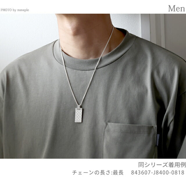 グッチ ネックレス メンズ レディース ブランド GUCCI ディアマンテ プレート ロゴ 843607 J8400 0818 シルバー アクセサリー 843607-J8400-0818