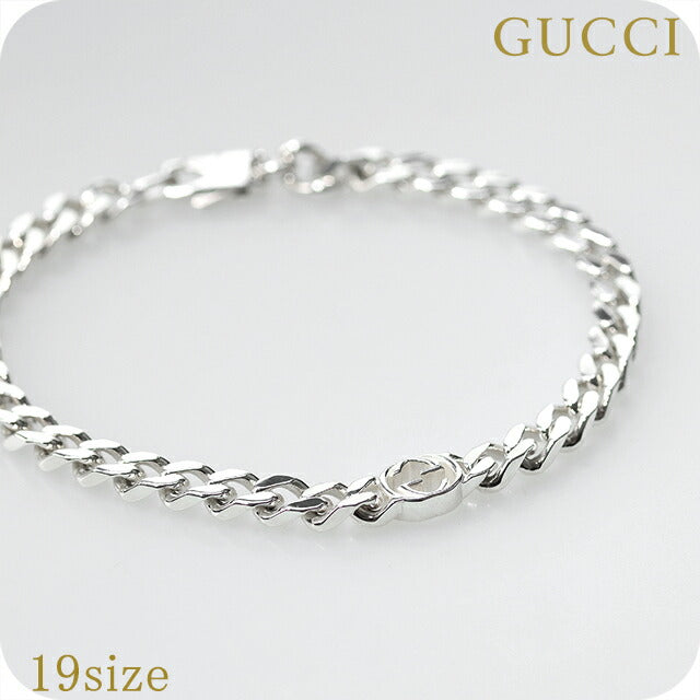 グッチ ブレスレット メンズ レディース ブランド GUCCI インターロッキング ロゴ 843736 J8400 0818 シルバー アクセサリー 843736-J8400-0818-19