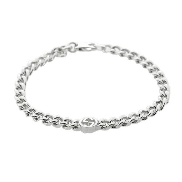 グッチ ブレスレット メンズ レディース ブランド GUCCI インターロッキング ロゴ 843736 J8400 0818 シルバー アクセサリー 843736-J8400-0818-19