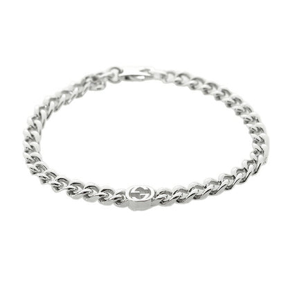 グッチ ブレスレット メンズ レディース ブランド GUCCI インターロッキング ロゴ 843736 J8400 0818 シルバー アクセサリー 843736-J8400-0818-19